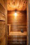 Your private sauna is a cherry on top of your mountain retreat
